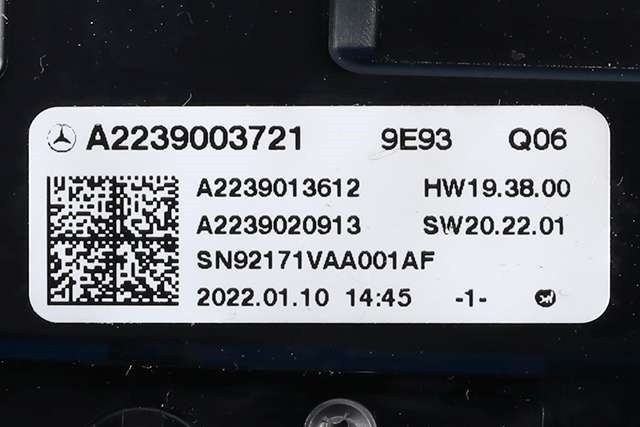 Bryter diverse til Mercedes EQS 2021-->> (V297) (V297) (MERCEDES|A 223 900 37 21|)