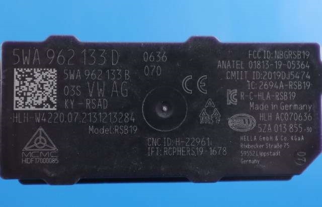Styreenhet nøkkelfri/keyless til VW ID.3 2020-->>  (VAG|5WA 962 133 D|)