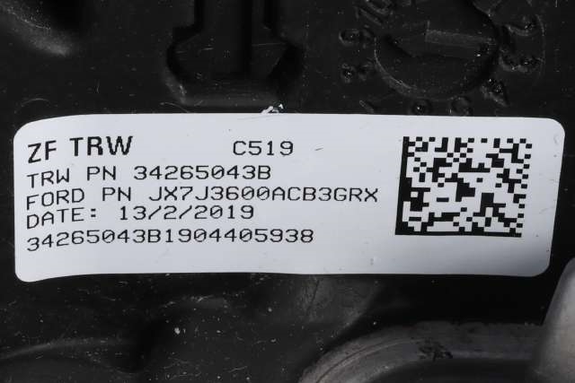 Airbag ratt til Ford Focus 2018-->> (Type IV) (FORD|JX7J-3600ACB-3G|JX7B-A042B85-AA|)