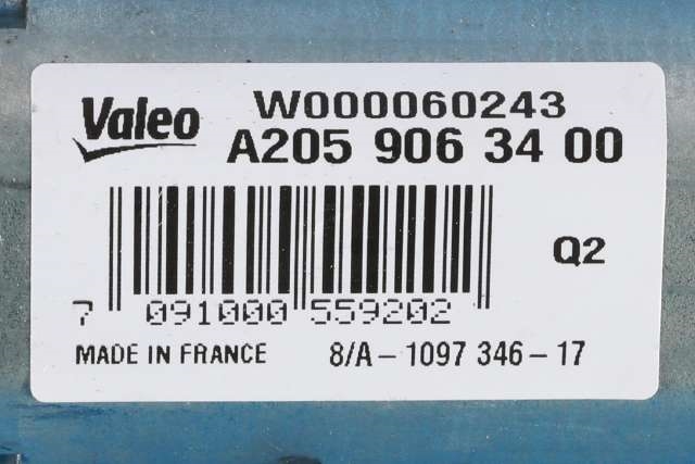 Viskermotor bakrute til Mercedes C-Klasse 2014-2018 (Fase 1) (W205) (W205) (VALEO|W000060243|A 205 906 34 00|)