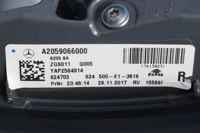 Baklykt høyre indre til Mercedes C-Klasse 2014-2018 (Fase 1) (W205) (W205) (MERCEDES|A 205 906 60 00|)