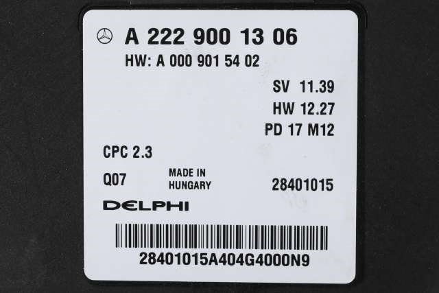 Styreenhet diverse til Mercedes C-Klasse 2014-2018 (Fase 1) (W205) (W205) (MERCEDES|A 222 900 13 06|)