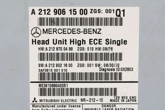 Bilstereo navigasjon til Mercedes E-Klasse 2009-2013 (Fase 1) (W212) (W212) (MERCEDES|A 212 906 15 00|)