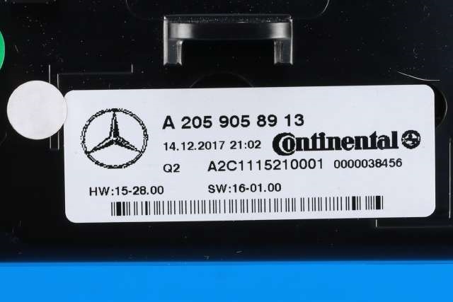 Varmeapparat betjening til Mercedes C-Klasse 2014-2018 (Fase 1) (W205) (W205) (MERCEDES|A 205 905 89 13|)