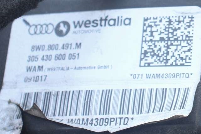 Hengerfeste til Audi A4 2015-2019 (Type V, Fase 1) (B9) (B9) (VAG|8W0 800 491 M|)