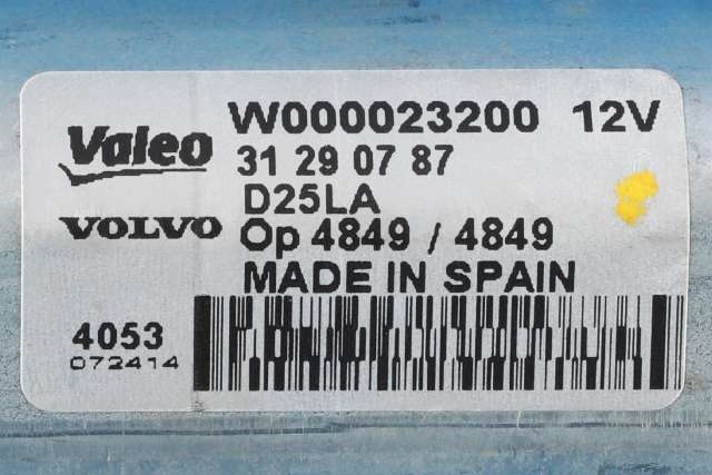 Viskermotor bakrute til Volvo V70 2007-2013 (Type III, Fase 1)  (VOLVO|31290787|)