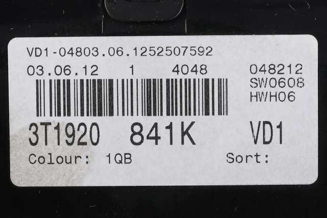 Instrumentpanel til Škoda Superb 2008-2015 (Type II)  (VAG|3T1 920 841 K|)