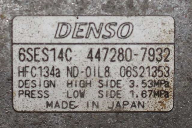 Aircondition kompressor til Toyota RAV4 2013-2015 (Type IV, Fase 1) (DENSO|447280-7932|)