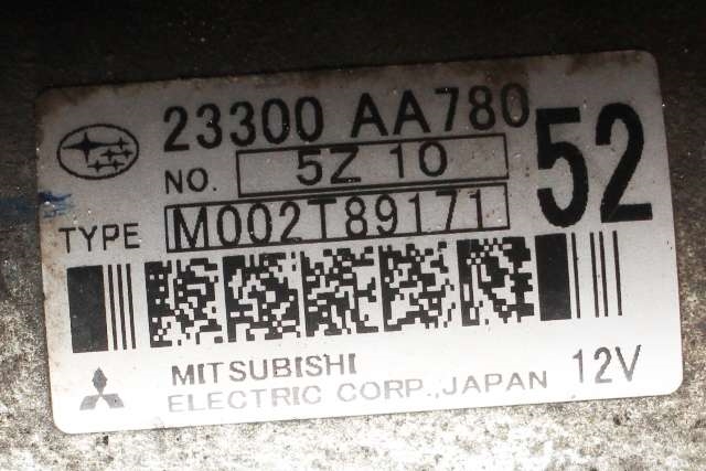 Starter diesel til Subaru Outback 2015-2020 (Type V) (SUBARU|23300-AA780|M002T89171|)