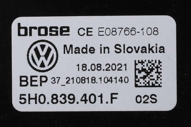 Ruteheis venstre bak til VW Golf VIII 2020-->>  (VAG|5H0 839 401 F|5Q0 959 408 G|)
