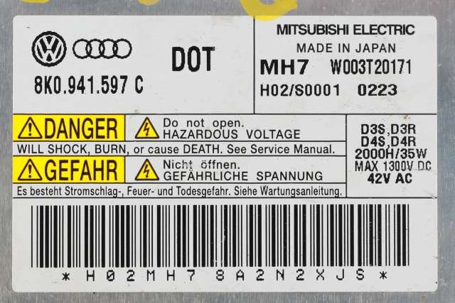 Styreenhet xenon/ballast til Audi A5 2007-2016 (Type I)  (VAG|8K0 941 597 C|)