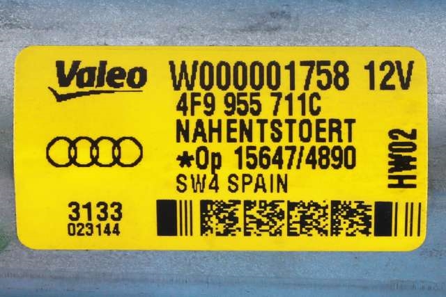 Viskermotor bakrute til Audi A4 2007-2014 (Type IV) (B8) (B8) (VALEO|W000001758|4F9 955 711 C|)