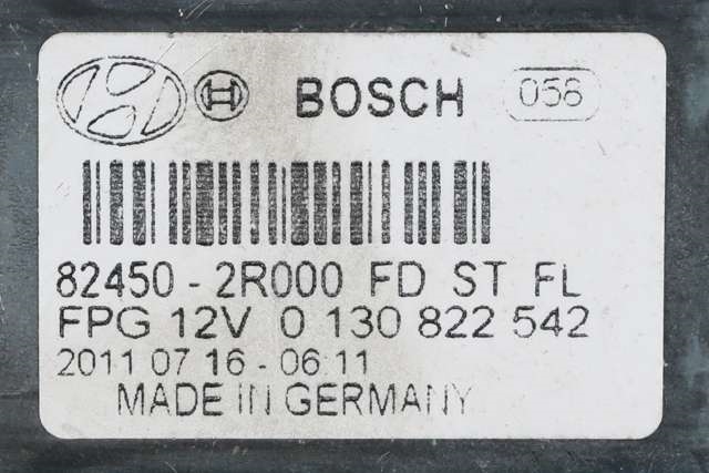 Ruteheis, kun motor, venstre foran til Hyundai i30 2007-2012 (Type I)  (BOSCH|0 130 822 542|82450-2R000|)