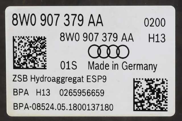 ABS sentral til Audi RS4 2018-->>  (VAG|8W0 614 517 AD|8W0 907 379 AA|)