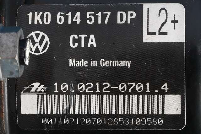 ABS sentral til VW Touran 2010-2015 (Type I, Fase 3)  (VAG|1K0 614 517 DP|1K0 907 379 BL|)