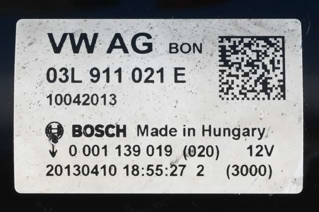 Starter diesel til Audi A4 2007-2014 (Type IV) (B8) (B8) (BOSCH|0 001 139 019|03L 911 021 E|)