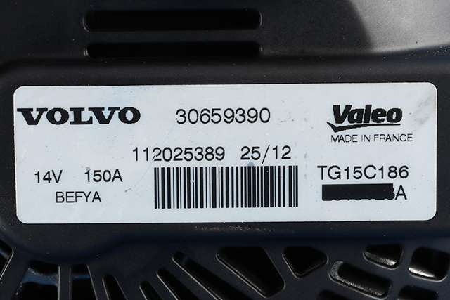 Dynamo diesel til Volvo V40 2012-2019  (VALEO|TG15C186|30659390. 14 VOLT - 150 AMP|)