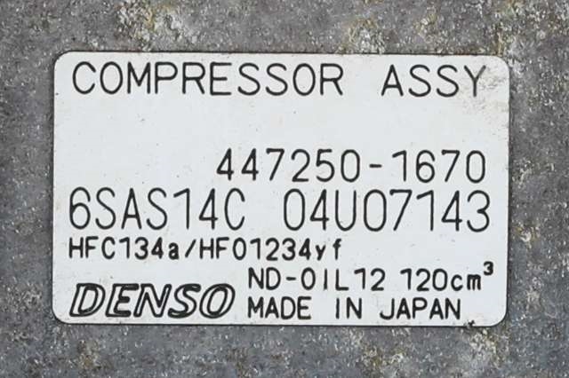 Aircondition kompressor til Mercedes GLA 2014-2020 (X156) (X156) (DENSO|447250-1670|A 000 830 35 02|)