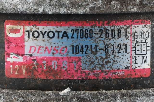 Dynamo diesel til Toyota RAV4 2013-2015 (Type IV, Fase 1) (DENSO|104211-8121|27060-26081. 12 VOLT - 150 AMP|)