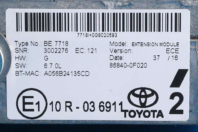 Bilstereo navigasjon til Toyota Avensis 2015-2019 (Type III, Fase 2)  (TOYOTA|86140-05250|86840-0F020|)