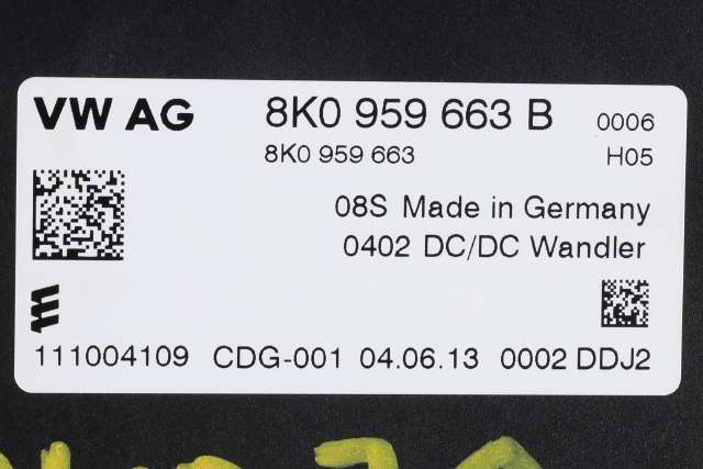 Styreenhet diverse til Audi Q5 2012-2017 (Type I, Fase 2)  (VAG|8K0 959 663 B|)