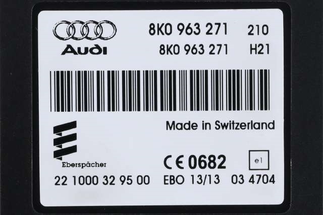 Varmeapparat diverse til Audi Q5 2012-2017 (Type I, Fase 2) (VAG|8K0 963 271|)