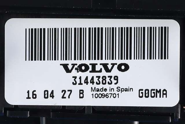 Bryter lys til Volvo V60/V60 CC 2013-2018 (Type I, Fase 2)  (VOLVO|31443839|)