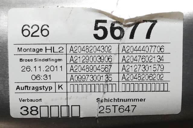 Ruteheis venstre bak til Mercedes C-Klasse 2011-2014 (Fase 2) (W204) (W204) (MERCEDES|A 204 820 05 42|)