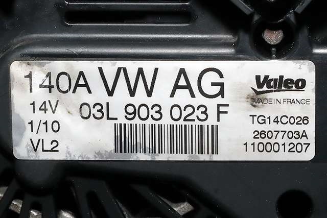 Dynamo diesel til VW Golf VI 2008-2012  (VALEO|TG14C026|03L 903 023 F|)