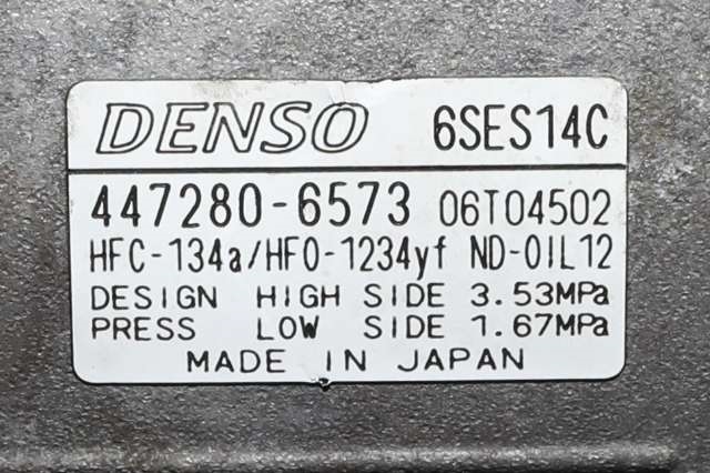 Aircondition kompressor til Toyota Avensis 2015-2019 (Type III, Fase 2)  (DENSO|447280-6573|)