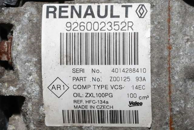 Aircondition kompressor til Renault Clio 2012-2016 (Type IV, Fase 1)  (RENAULT|9260 02352R|)