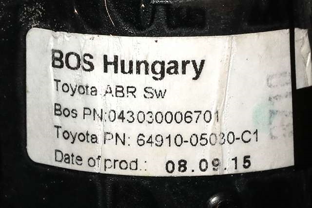 Bagasjerom rollon til Toyota Avensis 2015-2019 (Type III, Fase 2) (TOYOTA|64910-05030|)