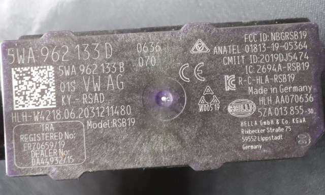 Styreenhet nøkkelfri/keyless til VW ID.3 2020-->>  (VAG|5WA 962 133 D|)
