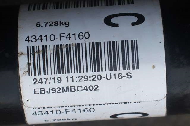 Drivaksel høyre foran, hybrid til Toyota C-HR 2016-->>  (TOYOTA|43410-F4160|)