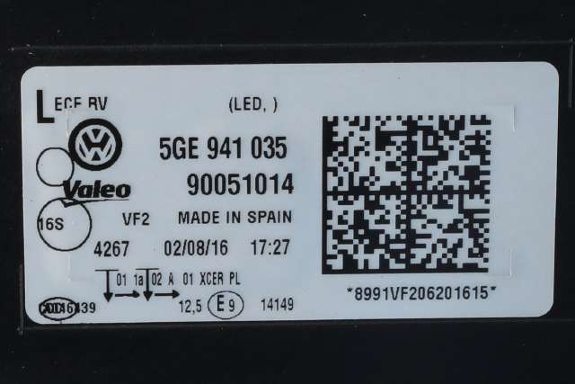 Frontlykt venstre full-LED til VW e-Golf 2014-2017 (Fase 1)  (VAG|5GE 941 035|)
