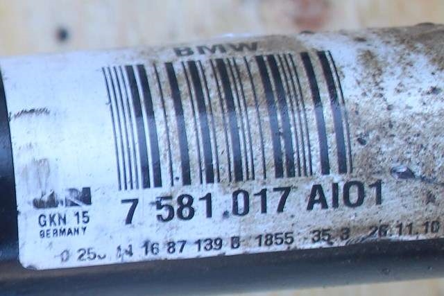 Drivaksel venstre bak, diesel/automat til BMW 5-Serie 2010-2017 (F10/F11) (F10/F11) (BMW|7 581 017|)