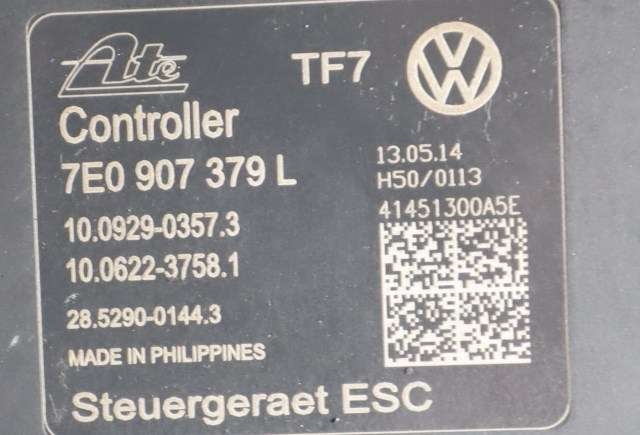 ABS sentral til VW Transporter / Caravelle 2009-2015 (Fase 2) (T5) (T5) (VAG|7E0 614 517 J|7E0 907 379 L|)