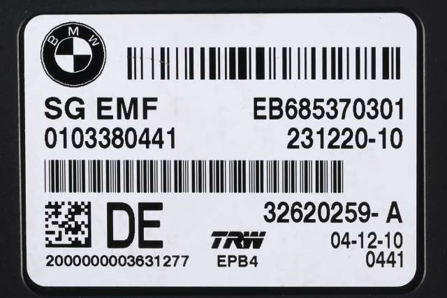 Styreenhet elektrisk parkbrems (EPB - Electric Parking Brake) til BMW 5-Serie 2010-2017 (F10/F11) (F10/F11) (TRW|32620259-A|6 853 703|)