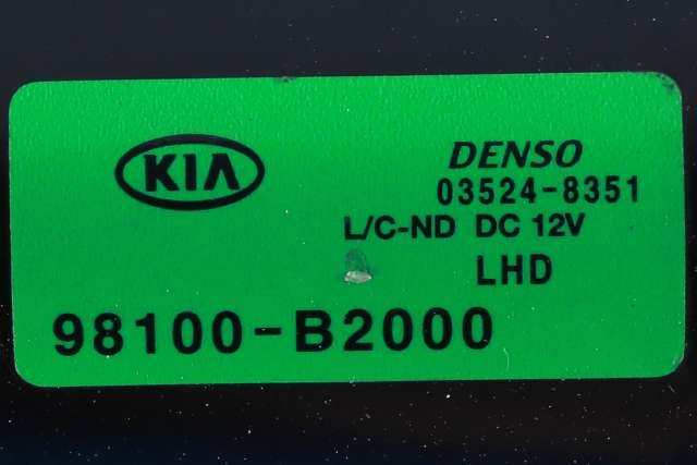 Viskermotor frontrute komplett m/overføring til Kia e-Soul 2019-->> (Type III) (KIA|98100-B2000|)