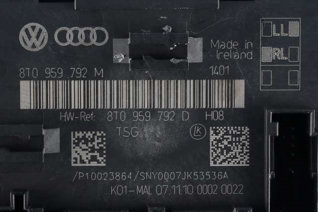 Styreenhet dør høyre foran til Audi A5 2007-2016 (Type I)  (VAG|8T0 959 792 M|)