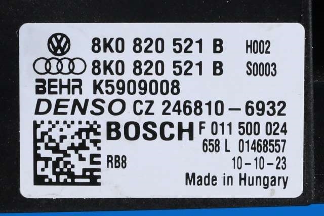 Varmeapparat motor til Audi A5 2007-2016 (Type I) (|8K0 820 521 B)