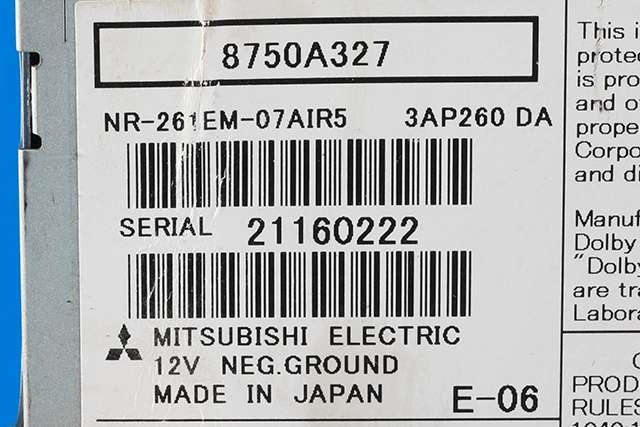 Bilstereo navigasjon til Mitsubishi L200 2006-2015 (Type IV)  (MITSUBISHI|8750A327|)