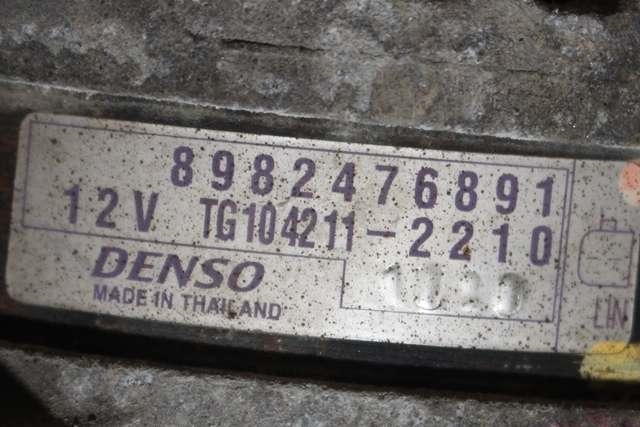 Dynamo diesel til Isuzu D-Max 2017-2020 (Type II, Fase 2) (DENSO|104211-2210|8982476891|)