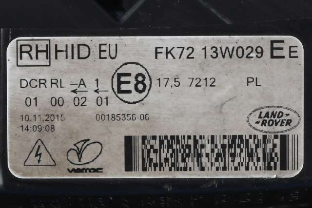 Frontlykt høyre xenon til Land Rover Discovery Sport 2015-2019 (Fase 1)  (LAND ROVER|FK72-13W029-EE|)