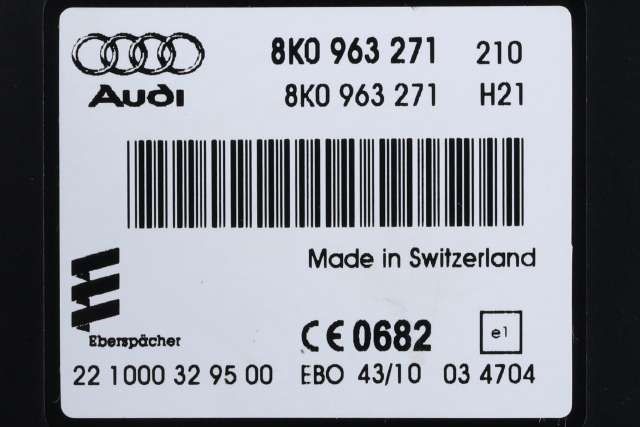 Varmeapparat diverse til Audi A5 2007-2016 (Type I) (VAG|8K0 963 271|)