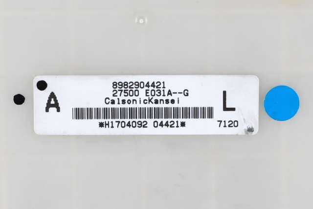 Varmeapparat betjening til Isuzu D-Max 2017-2020 (Type II, Fase 2) (CALSONIC|27500-E031A-G|8982904421|)