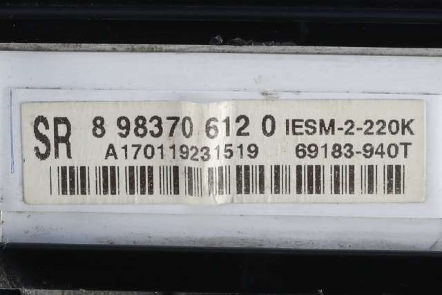 Instrumentpanel til Isuzu D-Max 2017-2020 (Type II, Fase 2)  (ISUZU|8983706120|)