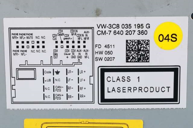 Bilstereo, med DAB til VW Sharan 2010-->> (Type II)  (VAG|3C8 035 195 G|)