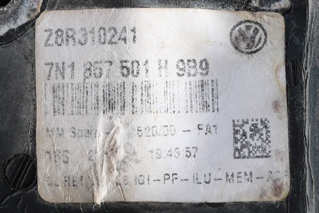 Speil venstre til VW Sharan 2010-->> (Type II)  (VAG|7N1 857 501 H|)