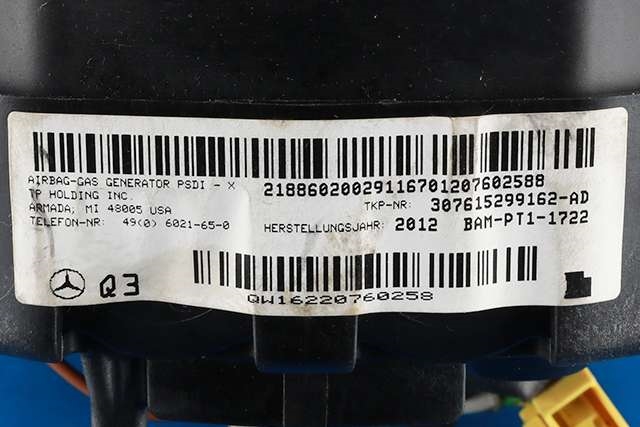 Airbag ratt til Mercedes C-Klasse 2011-2014 (Fase 2) (W204) (W204) (MERCEDES|A 218 460 25 03|218 860 20 02|)